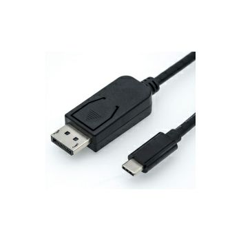 Roline USB-C - DisplayPort kabel, M/M, 1.0m, crni