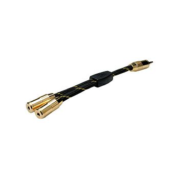 Roline GOLD adapter kabel 3.5mm Stereo, 1×M/2×F, 0.15m