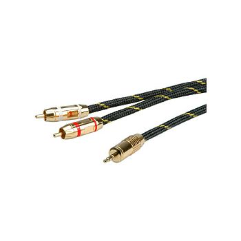 Roline GOLD Audio kabel 3.5mm Stereo - 2× Cinch (RCA), M/M, 2.5m