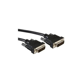 Roline VALUE DVI kabel, DVI-D (24+1) Dual Link, M/M, 1.0m, crni