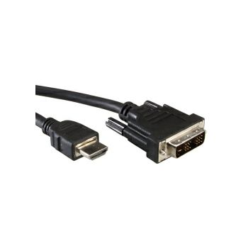 Roline VALUE DVI kabel, DVI-D (18+1) - HDMI, M/M, 2.0m, crni