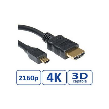 Roline VALUE HDMI kabel sa mrežom, TIP A (M) - TIP D (M) (micro), 2.0m