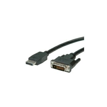 Roline VALUE DisplayPort kabel, DP - DVI-D (24+1), M/M, 2.0m, crni