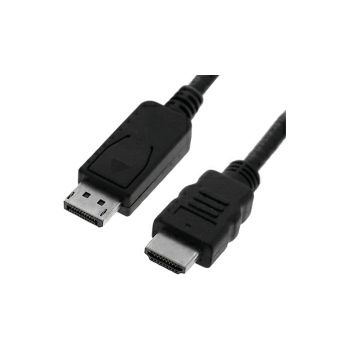 Roline VALUE DisplayPort kabel v1.1, DP - HDMI (HDTV), M/M, 1.0m, crni