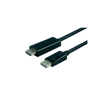 Roline VALUE DisplayPort kabel v1.2, DP - UHDTV, M/M, 1.0m, crni