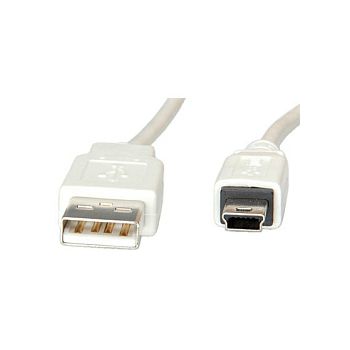 Roline VALUE USB2.0 kabel TIP A(M) na Mini 5-pin (M), 0.8m, bijeli