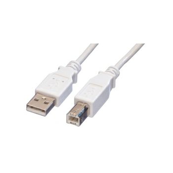 Roline VALUE USB2.0 kabel TIP A-B M/M, 0.8m, bijeli