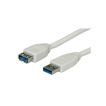 Roline VALUE USB3.0 kabel TIP A-A M/F, 0.8m, bijeli (produžni)