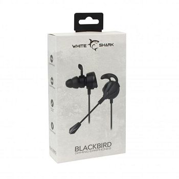 WHITE SHARK in-ear slušalice s mikrofonom GE-537 BLACKBIRD crne