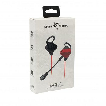 WHITE SHARK in-ear slušalice s mikrofonom GE-536 EAGLE crno-crvene