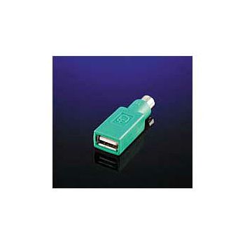 Roline VALUE adapter PS/2 - USB2.0, M/F, zeleni