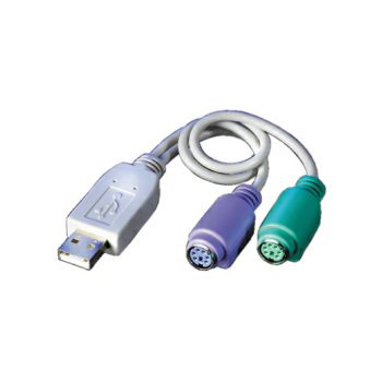 Roline VALUE adapter USB2.0 - 2×PS/2, M/F, 0.3m