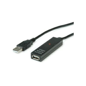 Roline VALUE USB2.0 aktivni produžni kabel A-A, M/F, 30m