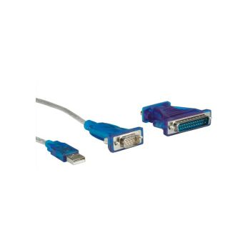 Roline VALUE pretvarač USB2.0 - Serial RS232, DB9/DB25, 1.8m