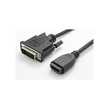 Roline VALUE adapter/kabel DVI-D (24+1) - HDMI, M/F, 0.15m