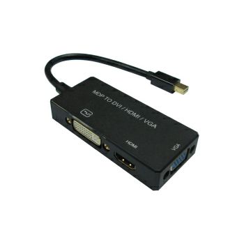 Roline VALUE adapter/kabel Mini DisplayPort - VGA/DVI/HDMI, M/F, v1.2, aktivni, 0.1m