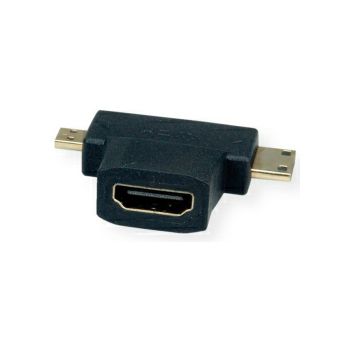 Roline VALUE T-adapter HDMI - Mini HDMI + Micro HDMI
