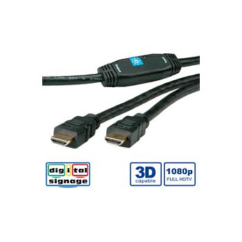 Roline HDMI kabel sa mrežom, HDMI M - HDMI M, 30m, sa pojačanjem