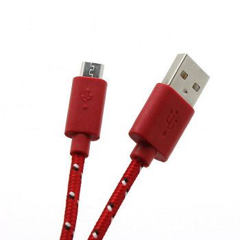 BIT FORCE presvučeni kabel USB A-MICRO USB M/M 1m crveni