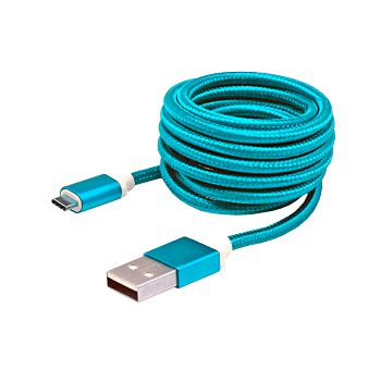 BIT FORCE presvučeni kabel USB A-USB C M/M 1,5m plavi