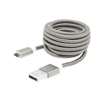 BIT FORCE presvučeni kabel USB A-USB C M/M 1,5m bijeli