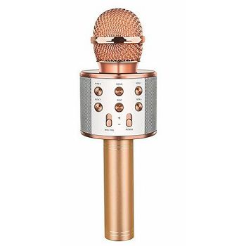 Mikrofon HYTECH HY-XKSP35 za karaoke, Bluetooth, rose gold
