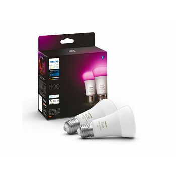 Pametna LED žarulja PHILIPS Hue E27, A60, 6.5W, 2 kom, boja