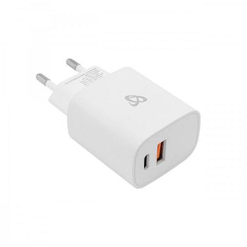 SBOX USB-A/USB-C brzi zidni punjač HC-099 2 utora / 18W bijeli