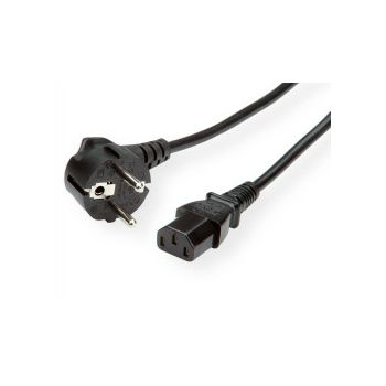 Roline VALUE naponski kabel PC-Monitor, IEC320 C13 10A, M/F, 0.6m, crni