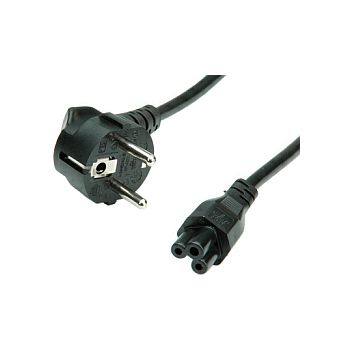 Roline VALUE naponski kabel 3-polni, ravni Compaq IEC320 C5, 1.8m, crni