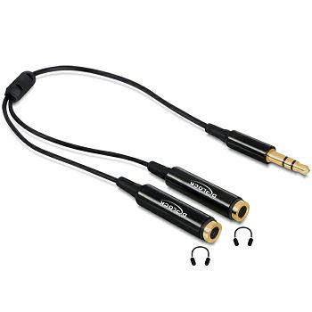 Adapter DELOCK, 3.5 mm stereo audio jack (M) na 2x 3.5 mm stereo audio jack (Ž)
