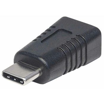 Adapter MANHATTAN, USB-C (M) na Micro USB-B 3.1 (Ž), crni