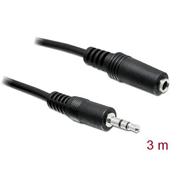 Kabel DELOCK, audio, 3.5mm (M) na 3.5mm (Ž), produžni, 3m