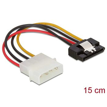 Kabel DELOCK, 4-pin Molex (M) na 15-pin SATA (M), 15cm, naponski, interni