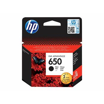 HP 650 Black Original Ink Advant. Cartr.