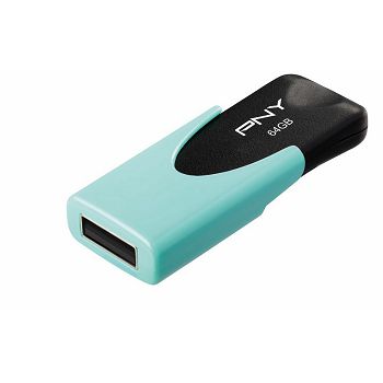 USB stick PNY Attaché 4 Pastel, 64GB, USB2.0, tirkizni