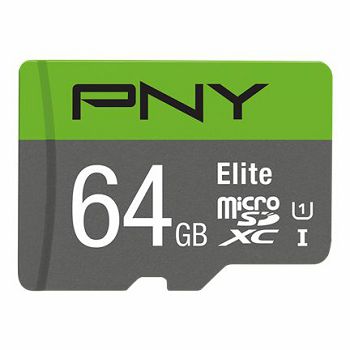 Memorijska kartica PNY MicroSDXC Elite, 64GB, klasa brzine U1, s adapterom