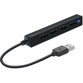 Hub SPEEDLINK Slim, 4 portni, USB2.0, crni
