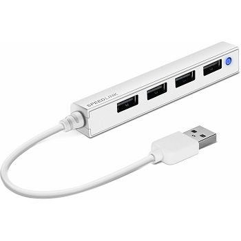 Hub SPEEDLINK Slim, 4 portni, USB2.0, bijeli
