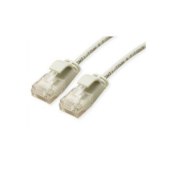 Roline UTP Data Center Patch kabel, Cat.6A (Class EA), LSOH, Slim, 0.5m, sivi