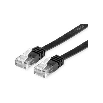 Roline VALUE UTP mrežni flat kabel Cat.6/Class E, 2.0m, crni