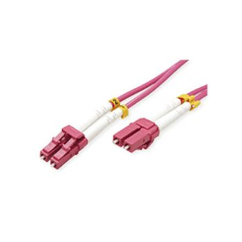 Roline VALUE optički kabel 50/125µm LC/LC Duplex, OM4, 0.5m, ljubičasti