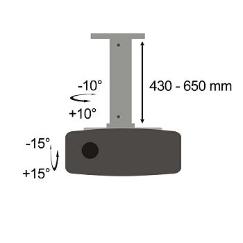 SBOX stropni nosač za projektor PM-18M okretni