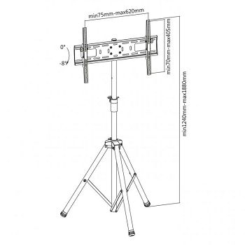 SBOX podni stalak za TV FS-846 tripod mobilni