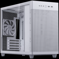 ASUS Prime AP201 Tempered Glass MicroATX Case White - stylish 33-liter MicroATX case with tool-free 