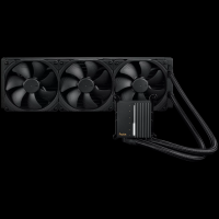 ASUS ProArt LC 420 all-in-one CPU liquid cooler with illuminated system status meter and three Noctua NF-A14 industrialPPC-2000 PWM 140mm radiator fans - 90RC00N0-M0UAY0-A