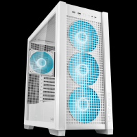 ASUS TUF Gaming GT302 ARGB ATX/EATX računalniško ohišje, kaljeno steklo, štirje 140 x 28mm ARGB ventilatorji, podpora za BTF osnovne plošče, belo - 90DC00I3-B19000-A