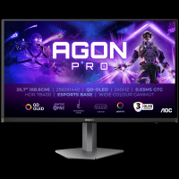 AOC AGON PRO AG276QZD2 gaming monitor - 67.8cm (26.7"), QHD (2560 x 1440), QD-OLED, 240Hz, 0.03ms (GTG), Adaptive Sync, HDR400, USB razdelilnik, 2x HDMI 2.0., 2x DP 1.4 - AG276QZD2-A
