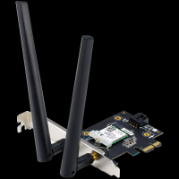 ASUS PCE-BE6500 Tri-Band WiFi 7 (802.11be), BT 5.4, 6GHz, 160MHz, 4096-QAM, WPA3, 2 zunanji anteni, PCIe mrežna kartica - 90IG09G0-MO0B00-A