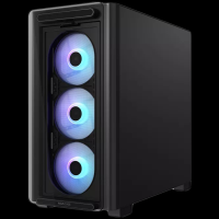 ASUS A23 PLUS microATX računalniško ohišje, kaljeno steklo, štirje 120mm ARGB ventilatorji, podpora za BTF osnovne plošče, črno - 90DC00K0-B19010-A